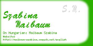 szabina maibaum business card